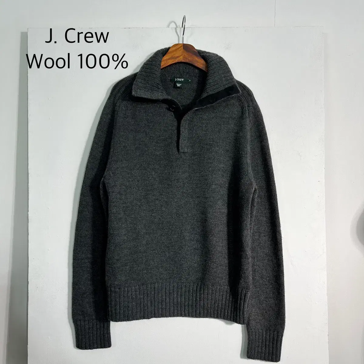 J.crew 제이크루 울100% 모크넥 니트