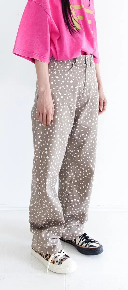 샵페어리 star cotton twill pants (beige)