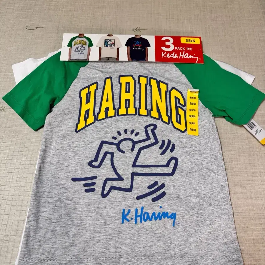 새상품) 5-6세 Keith Haring 반팔 티셔츠