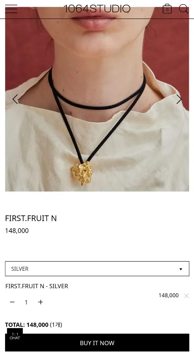 1064스튜디오 퍼스트 프루츠 목걸이 first fruit N (새상품)