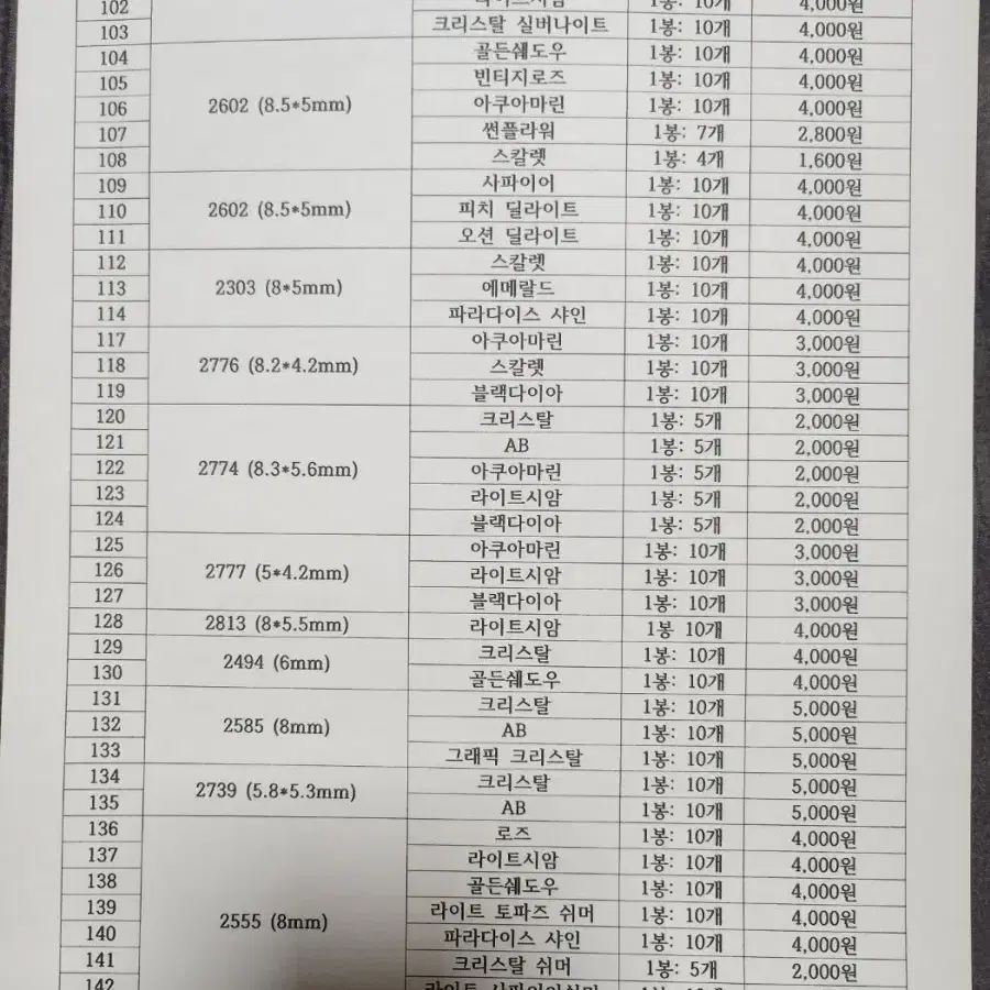 정품 스와로브스키&V컷 (네일/새상품)