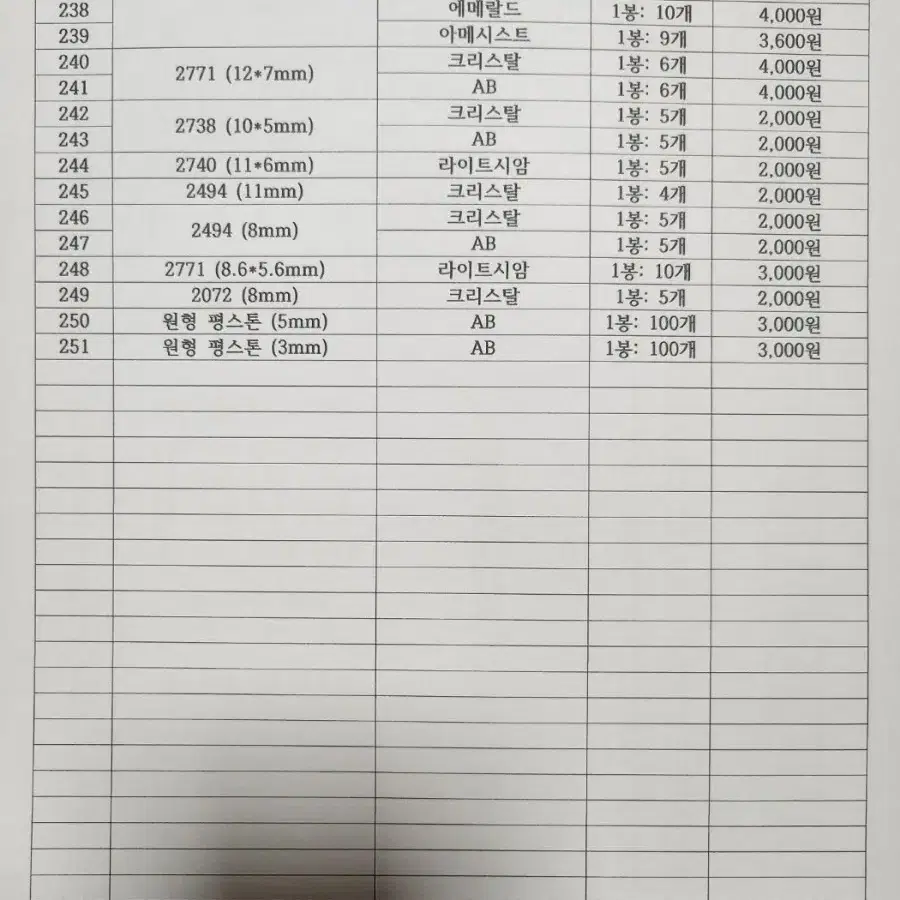 정품 스와로브스키&V컷 (네일/새상품)