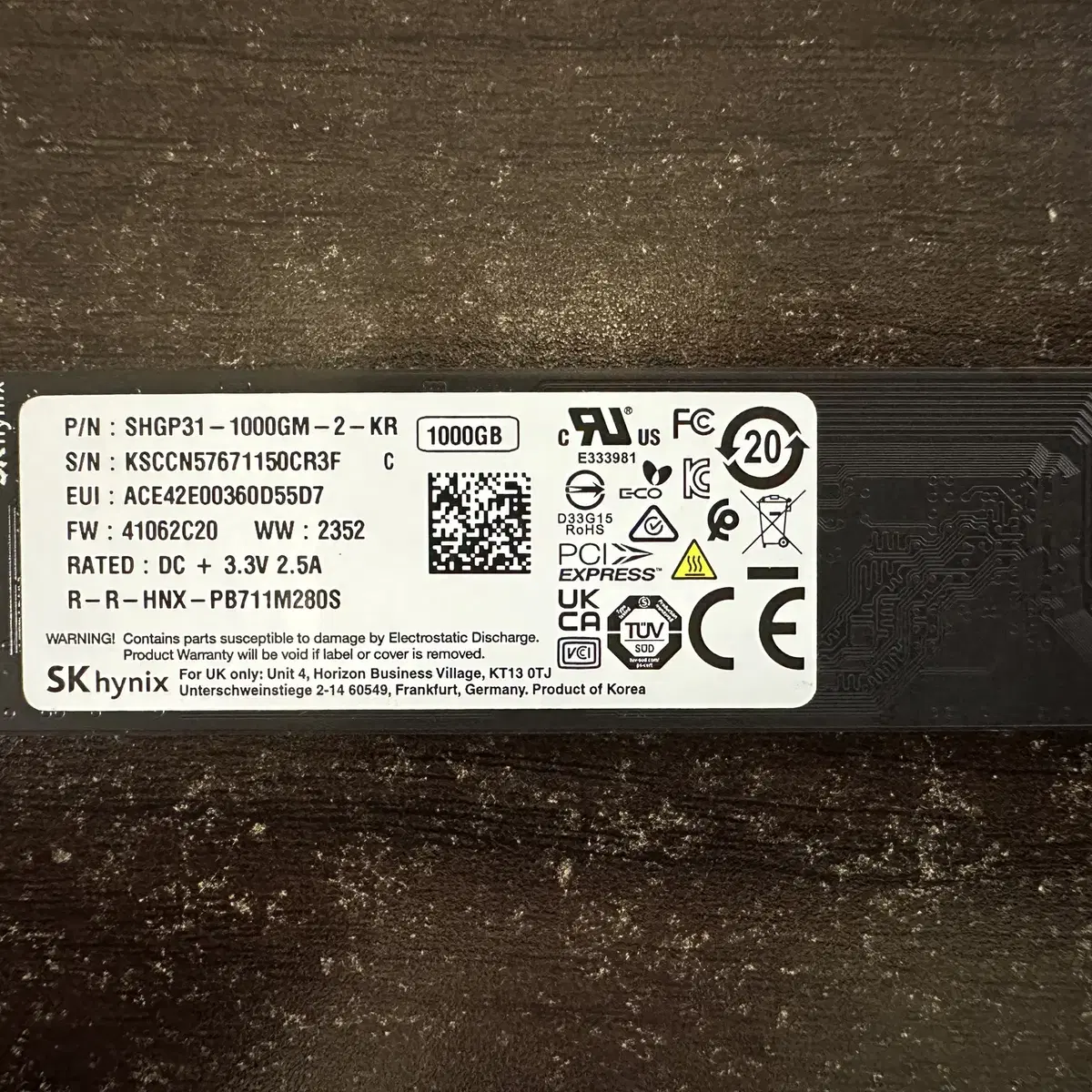 SK하이닉스 Gold P31 M.2 NVMe (1TB) SSD