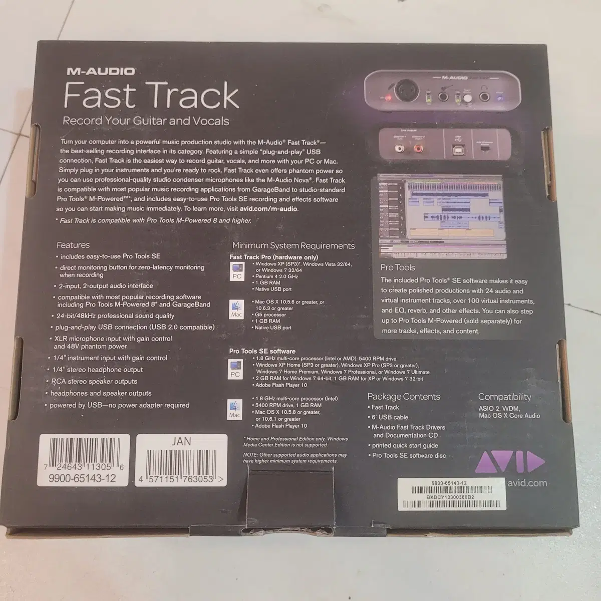 엠오디오 오디오카드 M-audio Fast Track