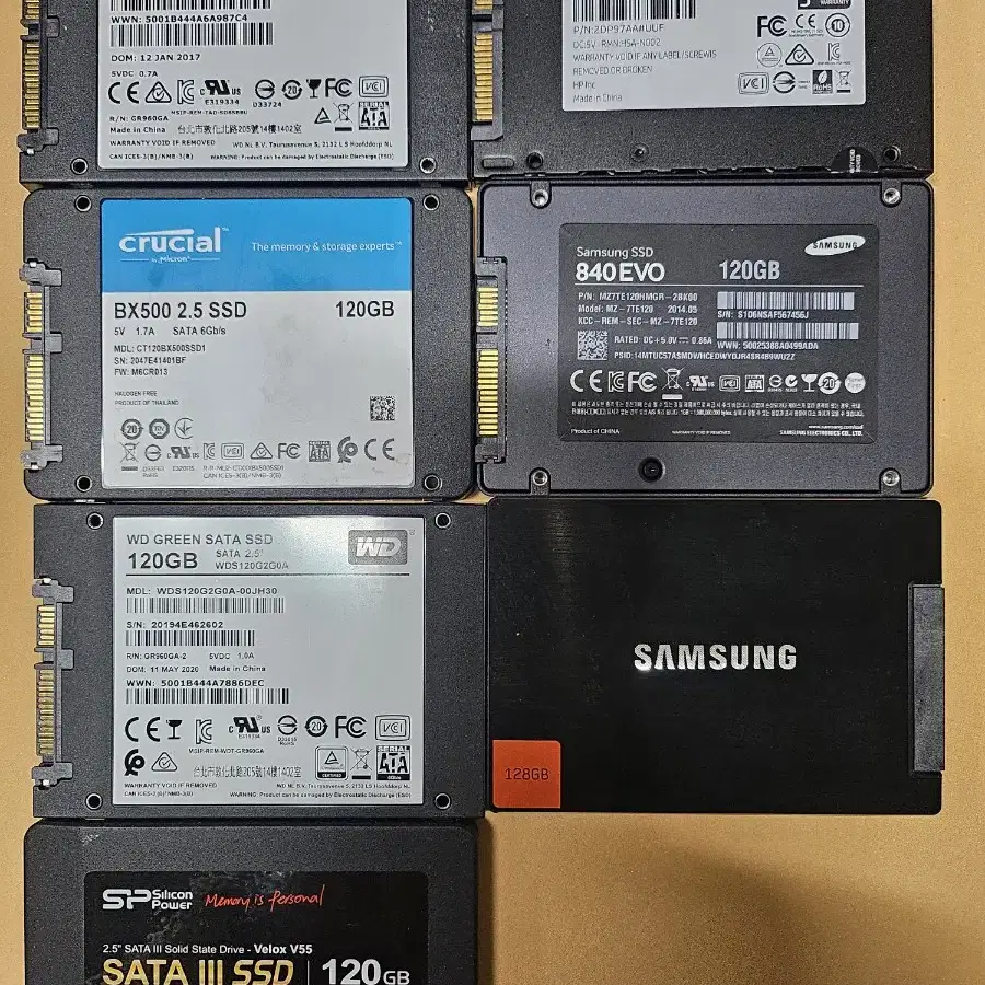 SSD 120GB  6개외  1개  총7개일괄