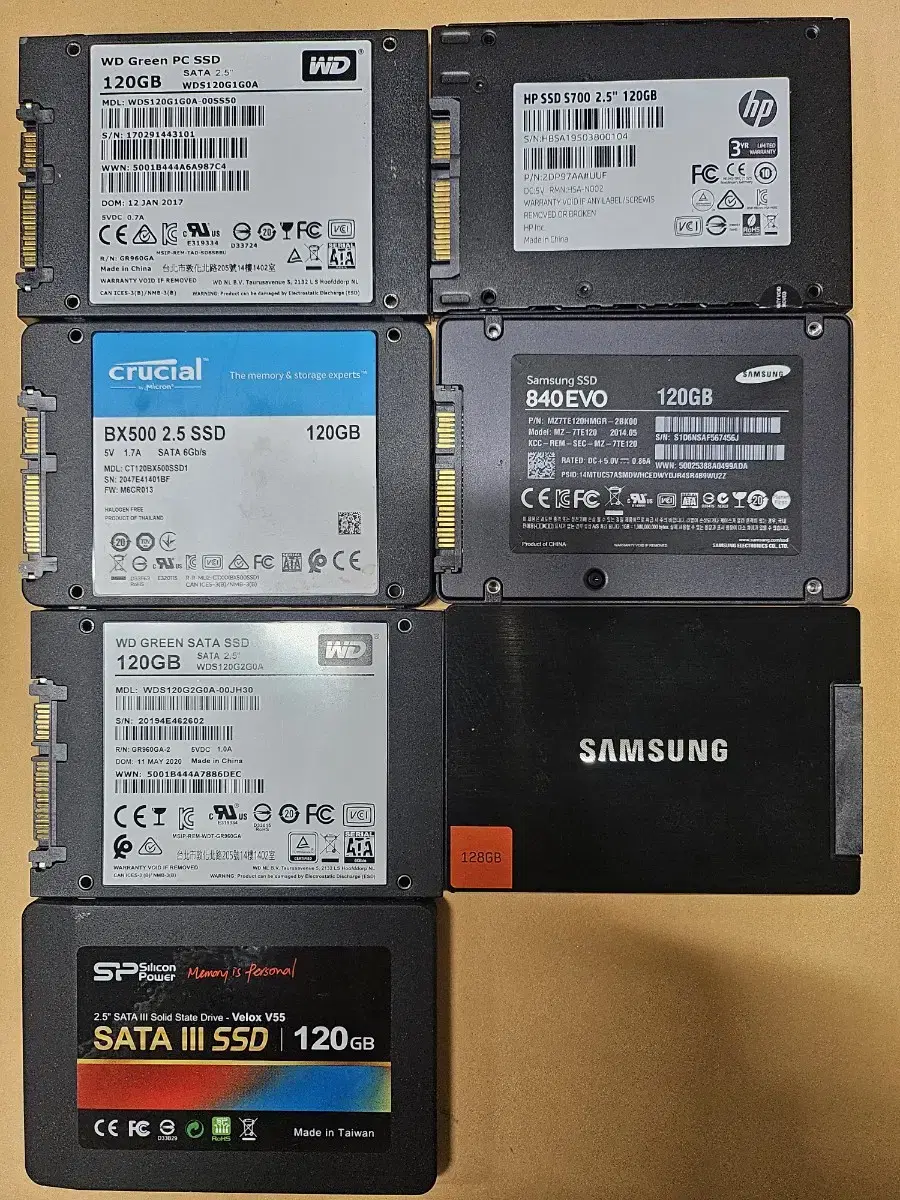 SSD 120GB  6개외  1개  총7개일괄