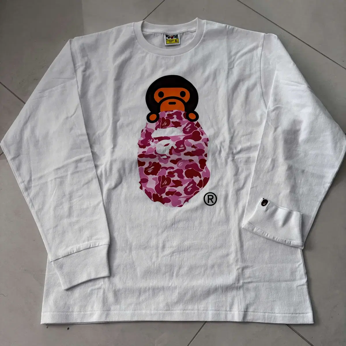 BAPE PINK MILO TEE 핑크 베이프 티셔츠