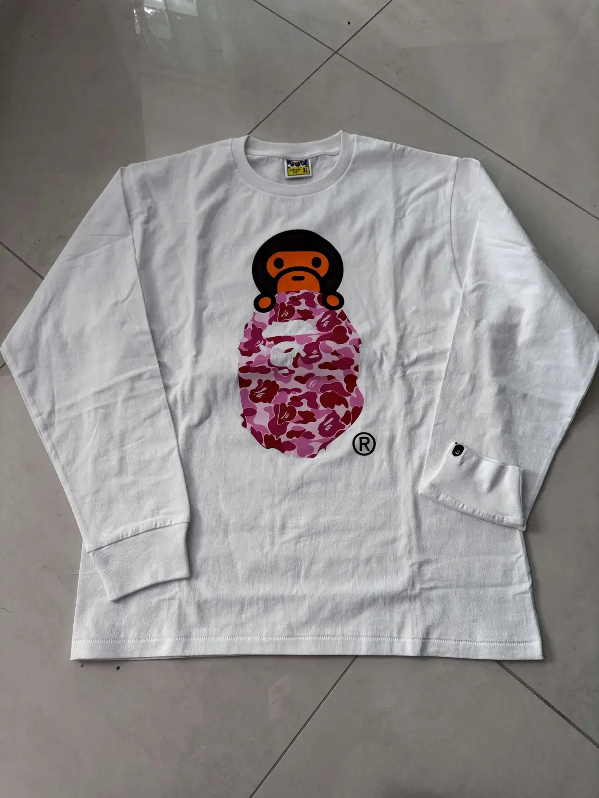 BAPE PINK MILO TEE 핑크 베이프 티셔츠