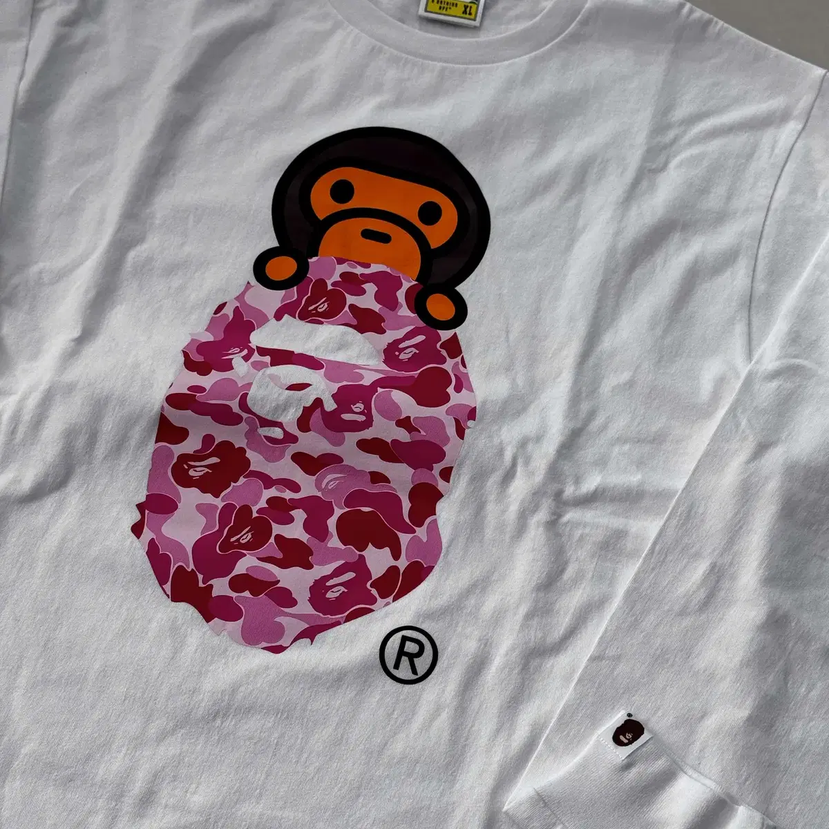 BAPE PINK MILO TEE 핑크 베이프 티셔츠