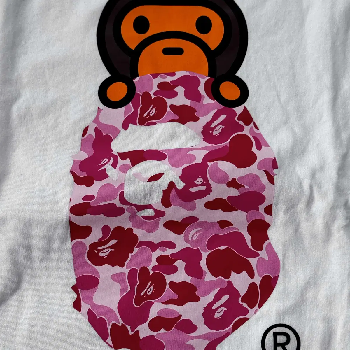 BAPE PINK MILO TEE 핑크 베이프 티셔츠