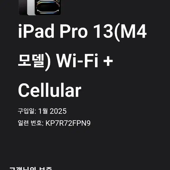 아이패드 프로13 M4 스페이스블랙 256 셀룰러 자급제 새상품급