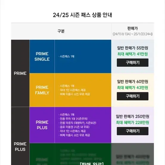 휘닉스파크 시즌권 판매