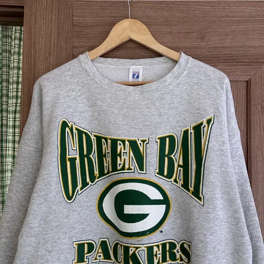 90's LOGO 7 USA GREEN BAY 레터링 맨투맨 XL