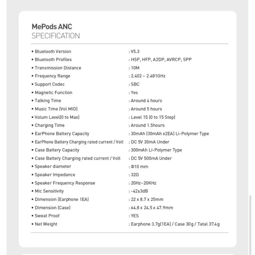 브리츠 mepods 미팟 무선 이어폰