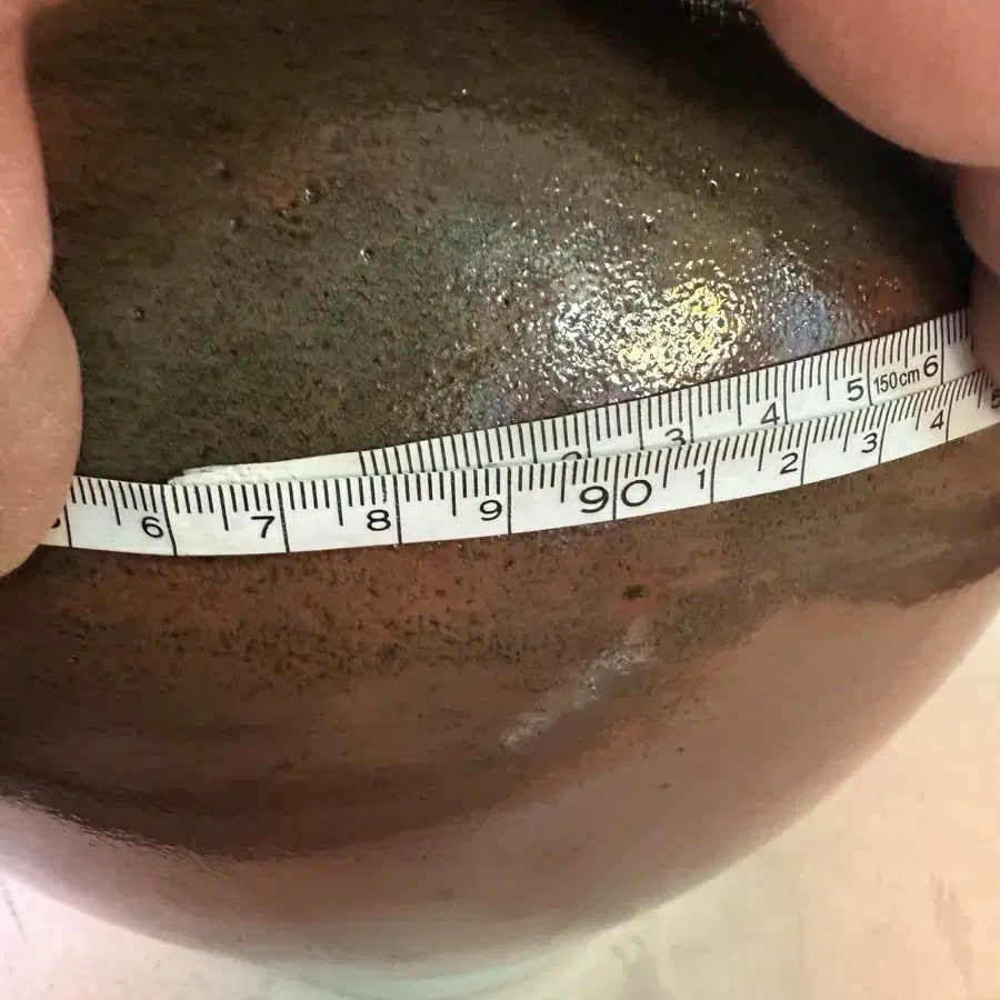 2대 토암 정암 김대진,뇌암요,진사 도자기,높이30cm,둘레87