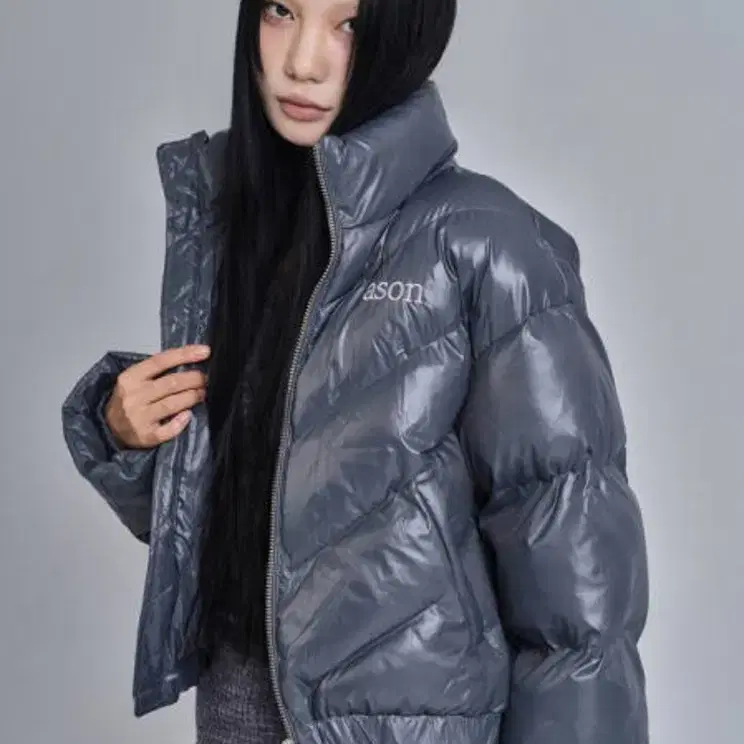 애즈온 BETTY PUFFER JACKET / CHARCOAL