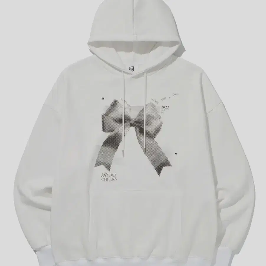 Ribbon Taping HOODIE 리본 후드티 (화이트)