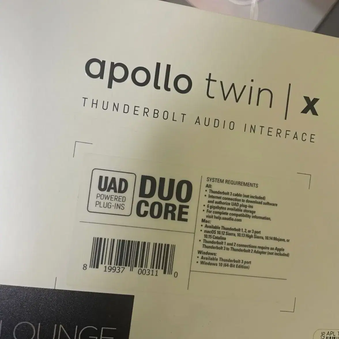 Apollo Twin X Duo 썬더볼트 판매합니다.