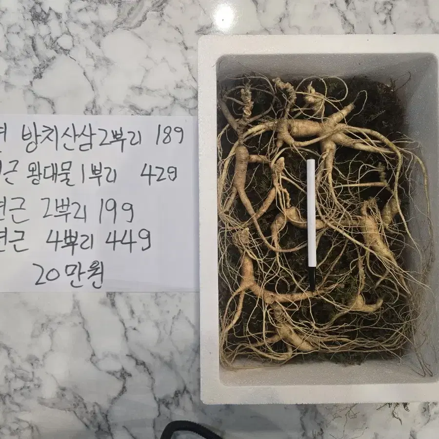 백두산 임화 장뇌삼 셋트 팝니다