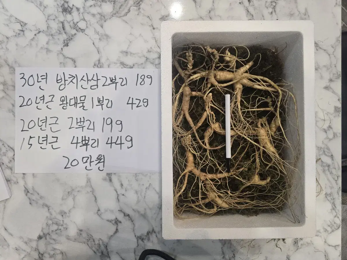 백두산 임화 장뇌삼 셋트 팝니다