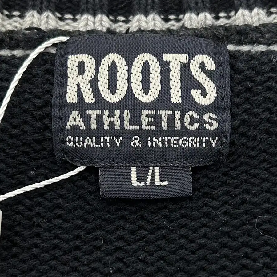 (L) Roots Canada 00s 빅로고 헤비 코튼 니트