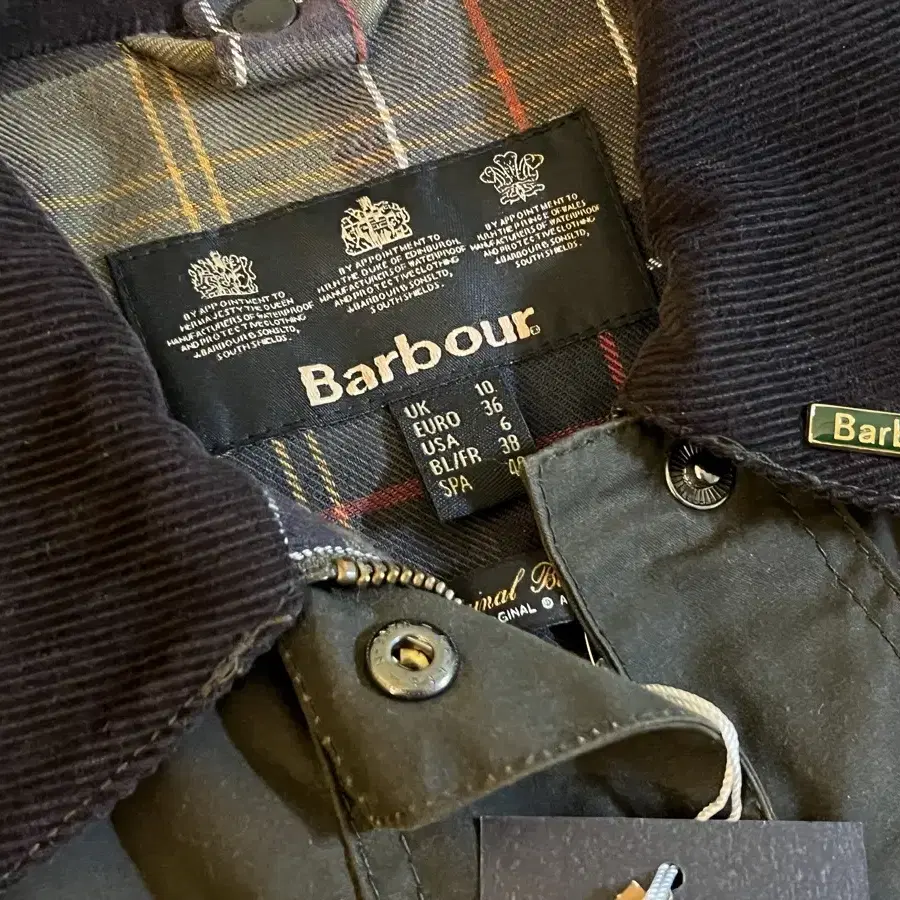 바버 barbour 클래식 비드넬 자켓 36