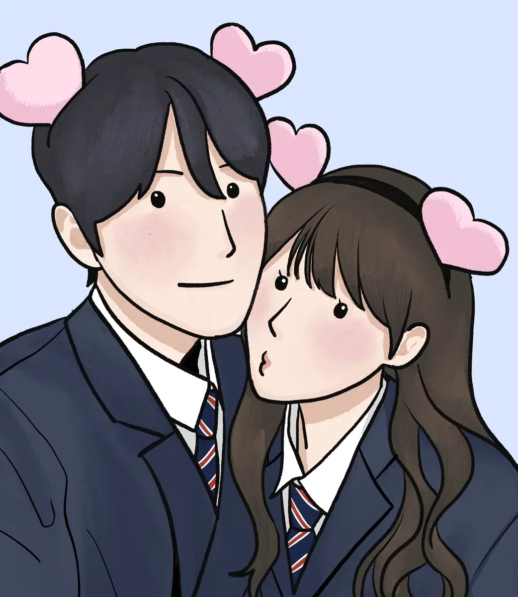 그림 그려드려요!! 커미션_커플_셀카_가족