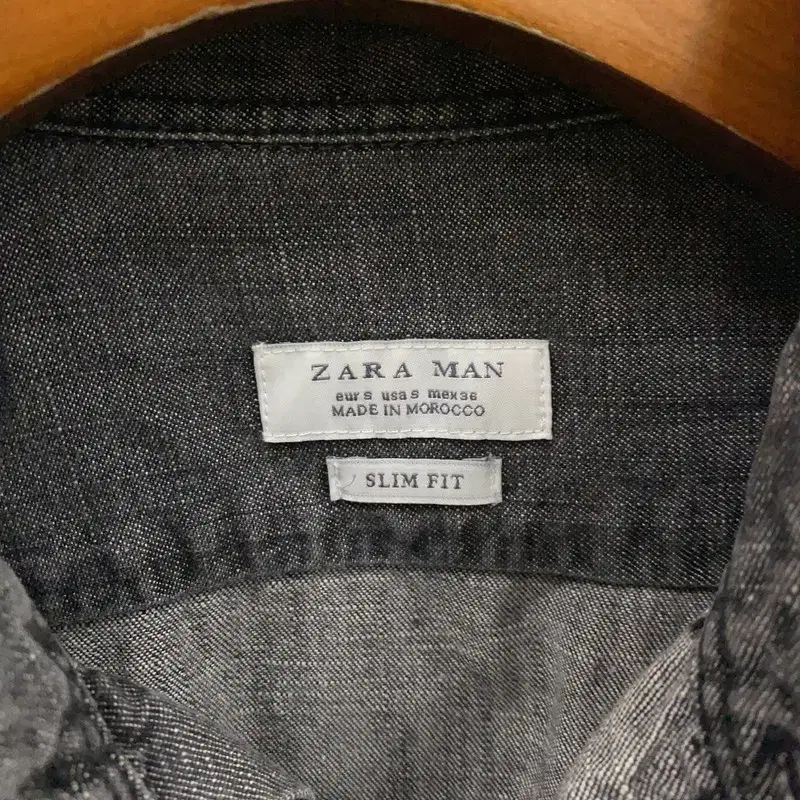 자라 ZARA 캐쥬얼 그레이진 데님 청셔츠 95 S04499