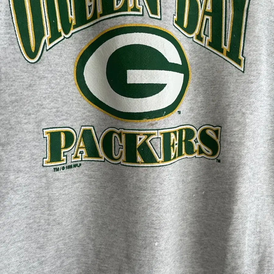 90s LOGO 7 USA GREEN BAY 레터링 맨투맨 XL