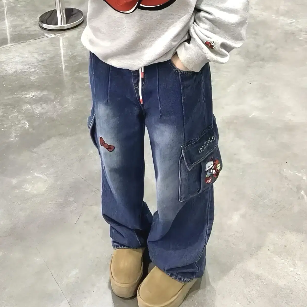 Sanrio Hello Kitty Cargo Denim Jeans Sell