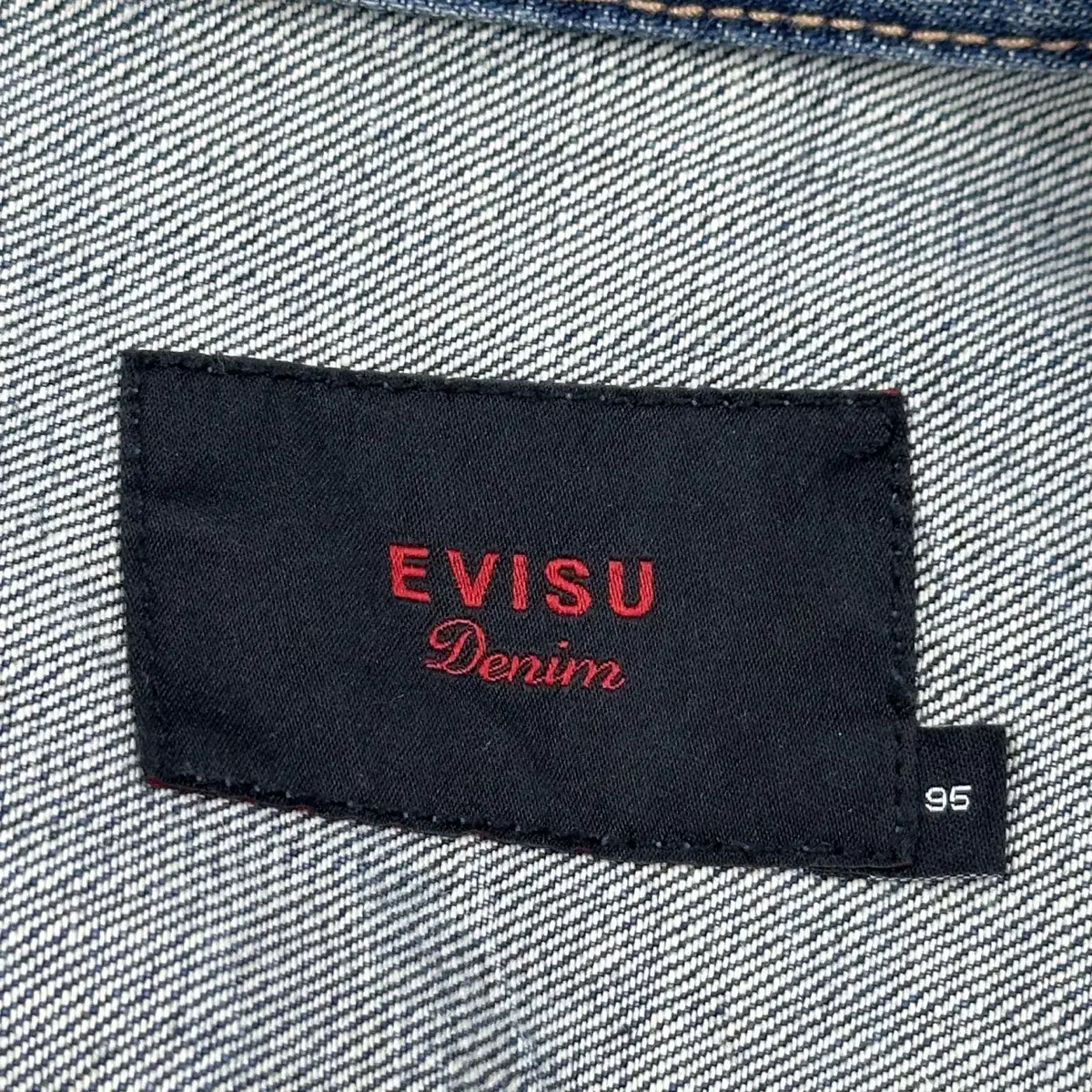 (여성추천M) EVISU 에비수 빈티지 스펠 워싱 데님 트러커자켓