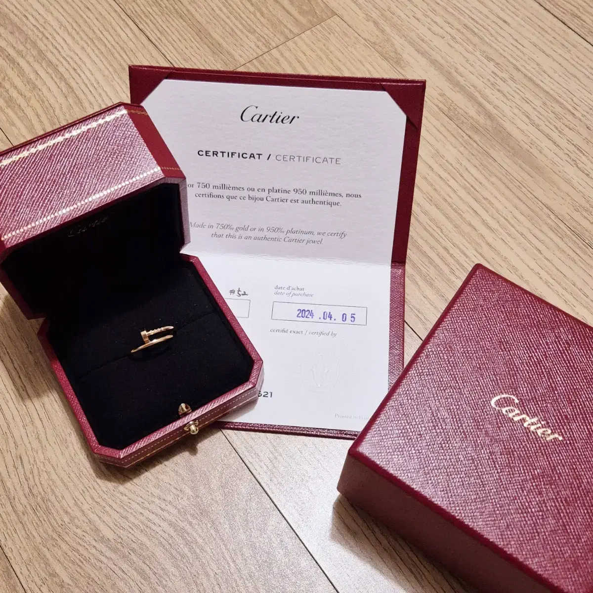 Cartier Just Enclume Ring No. 52 Rose Gold