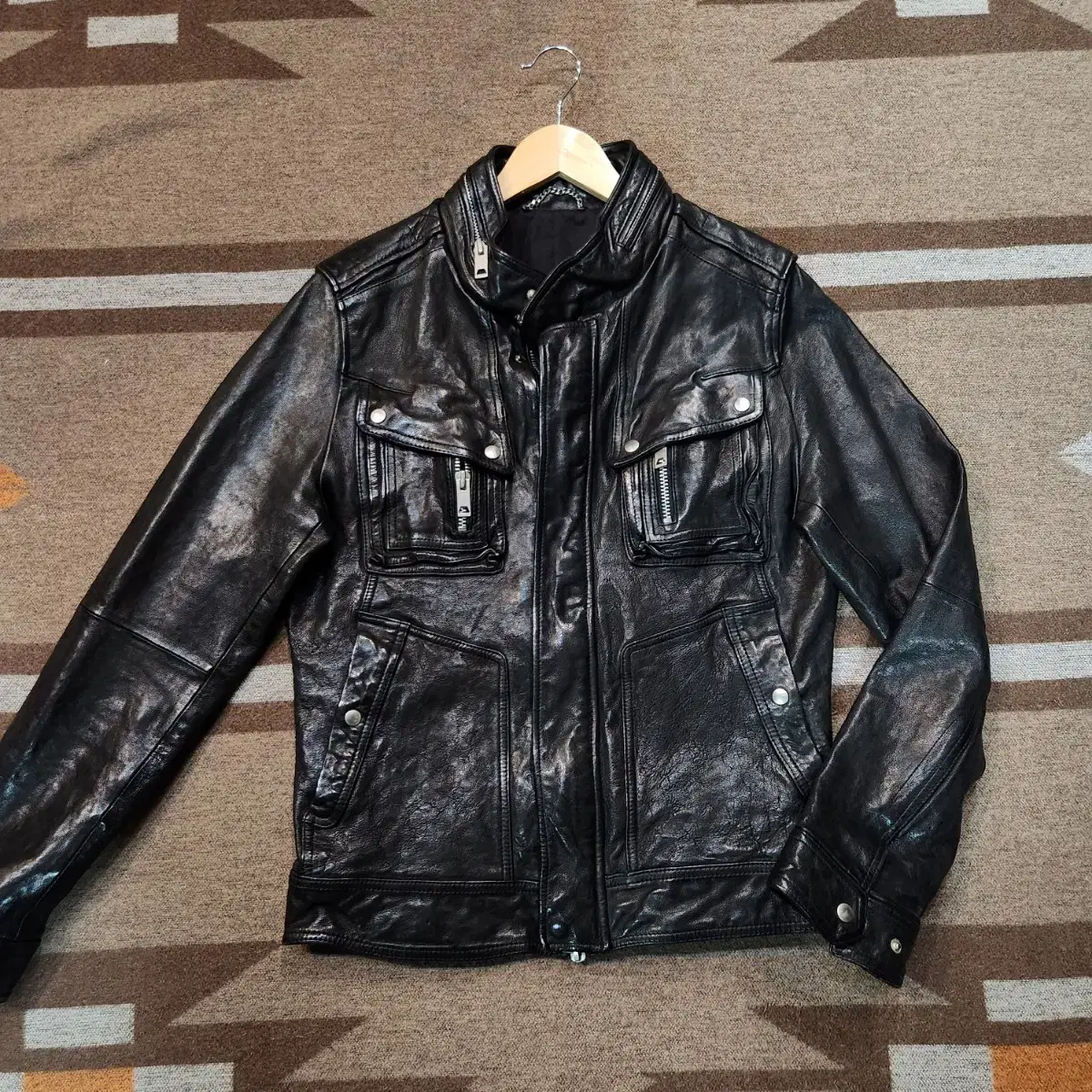 Weekend Sale) Itaewon Heavy Sheepskin Single-Rider Jacket M korea