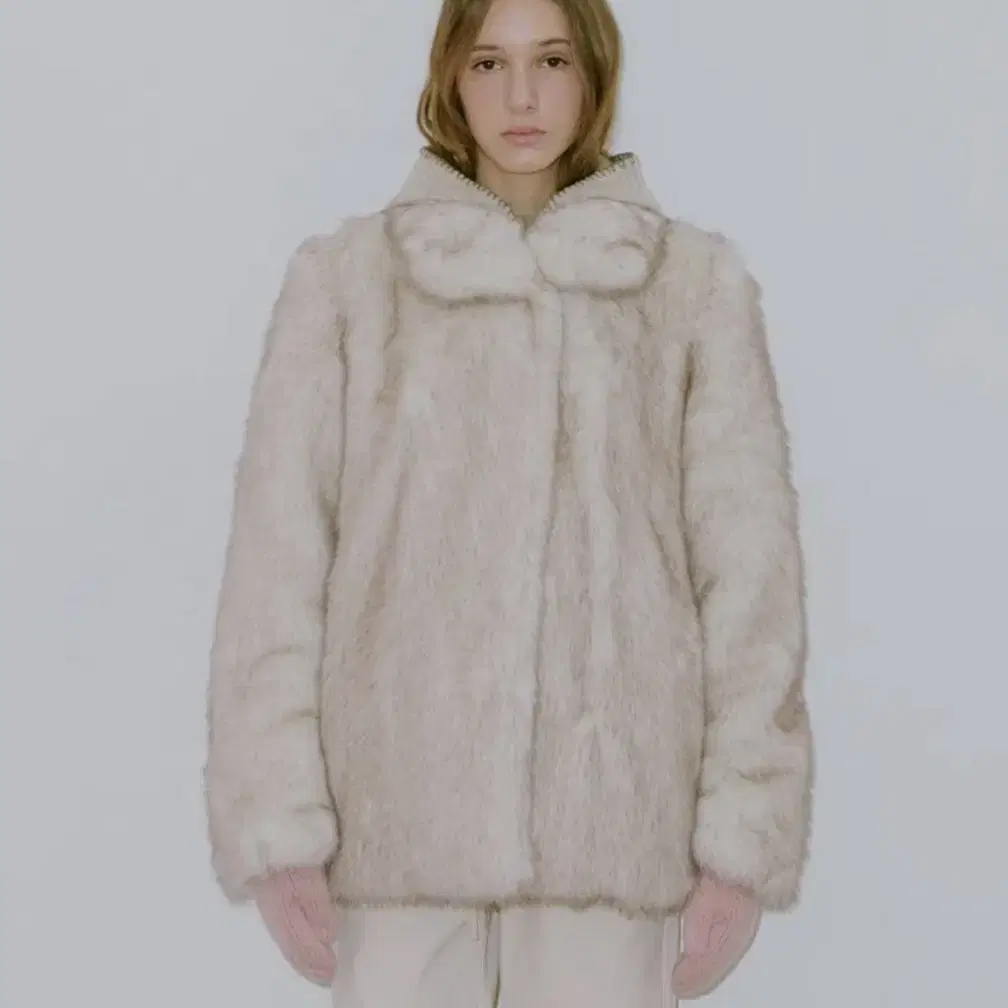 시눈 퍼자켓 Heavy Mix Fur Jacket (Ivory) 아이보리