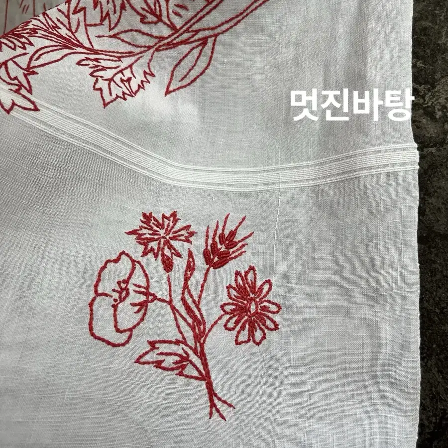 50x114cm/프랑스 빈티지 알자스 촤르르 린넨 바란스