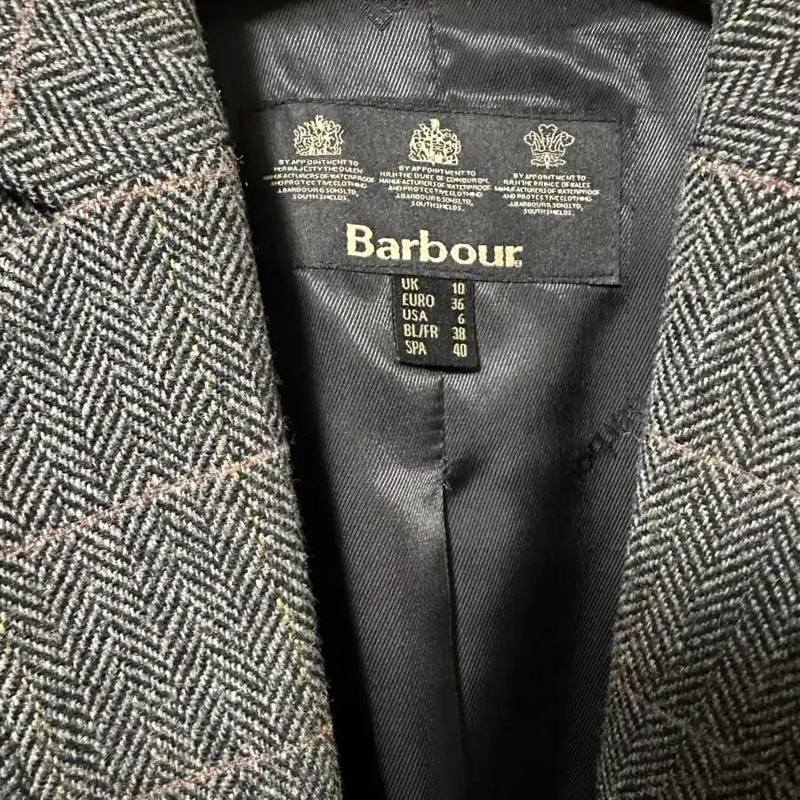 Barbour 체크 자켓