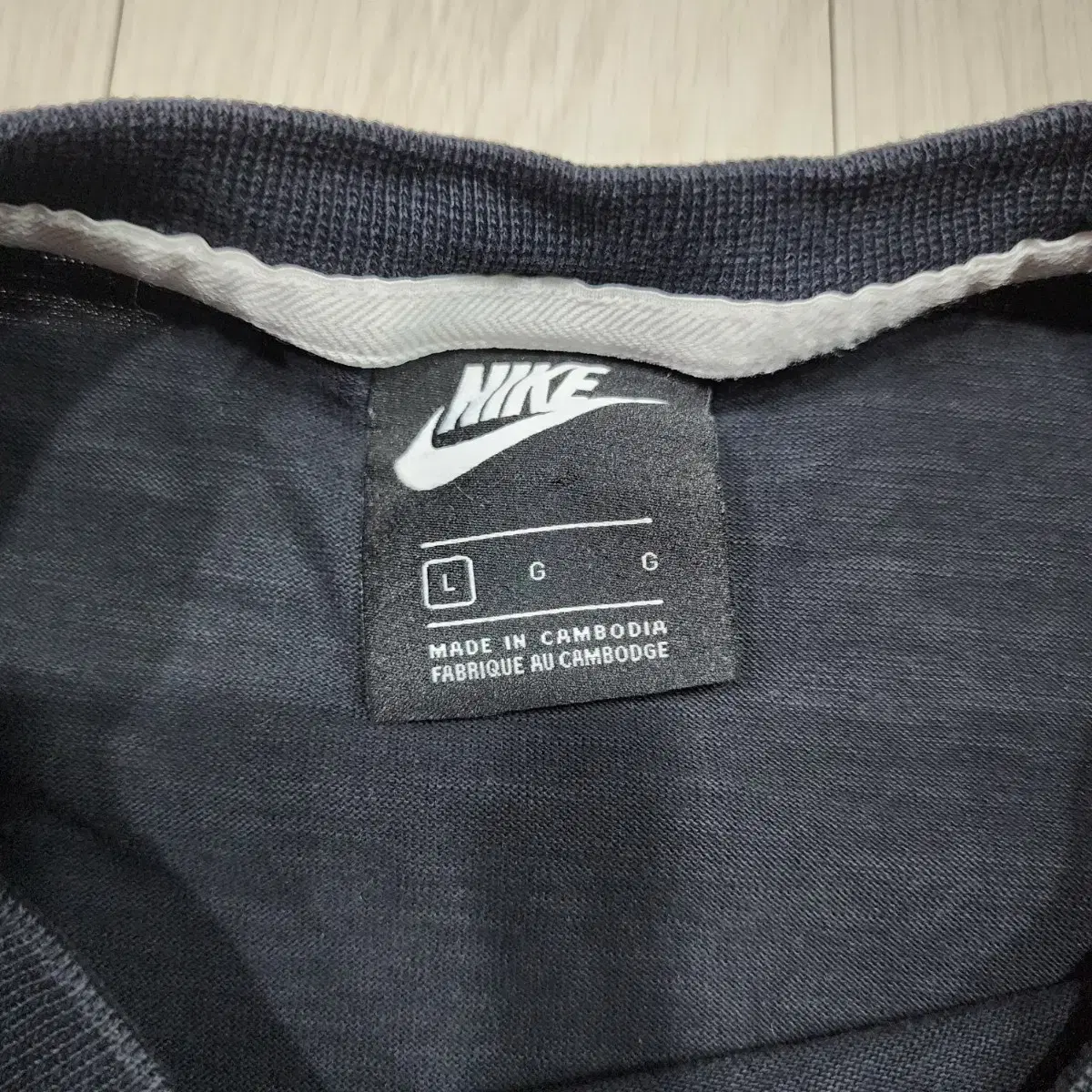 NIKE 나이키 워싱 차콜 반팔티셔츠 L