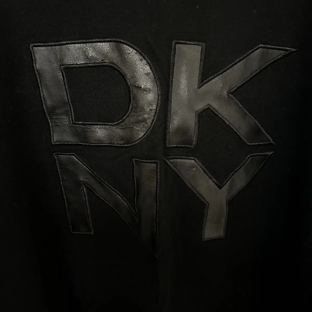 DKNY 로고 포인트 여성 크롭 니트 XS