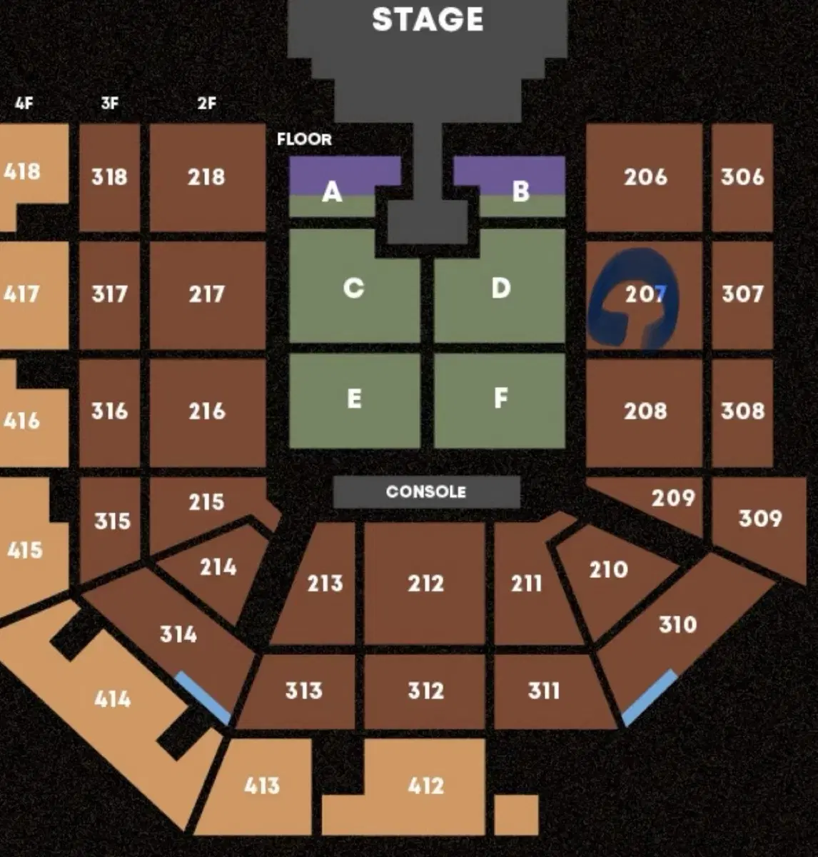 taeyang concert cost transfer first concert zone 207, row H