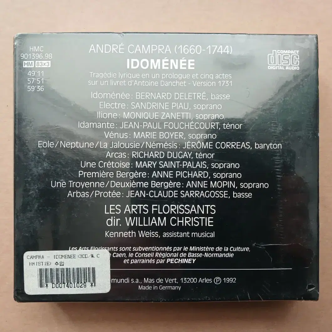 CD campra idomenee 3cd 미개봉