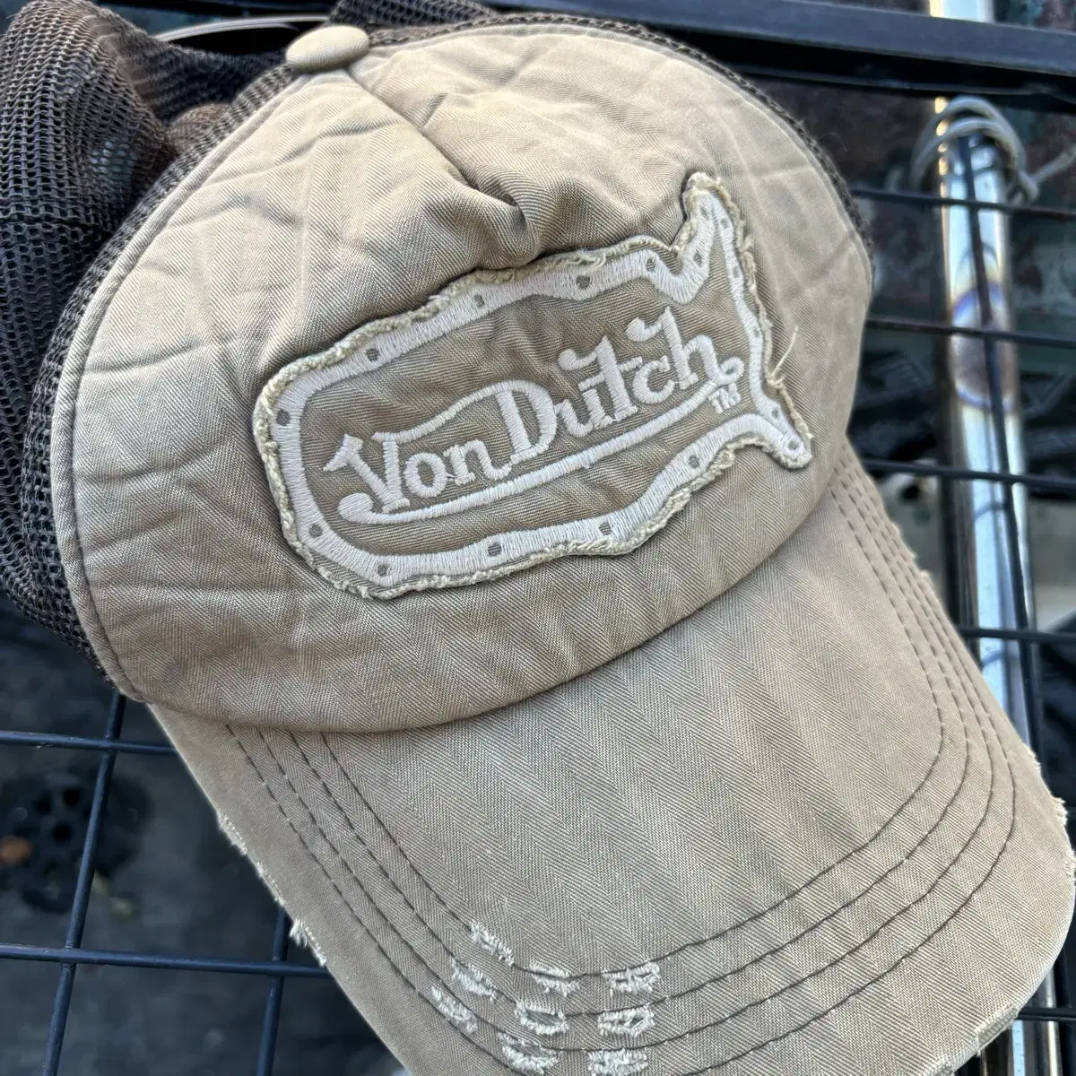 Von Dutch 본더치 빈티지 브라운 메쉬캡