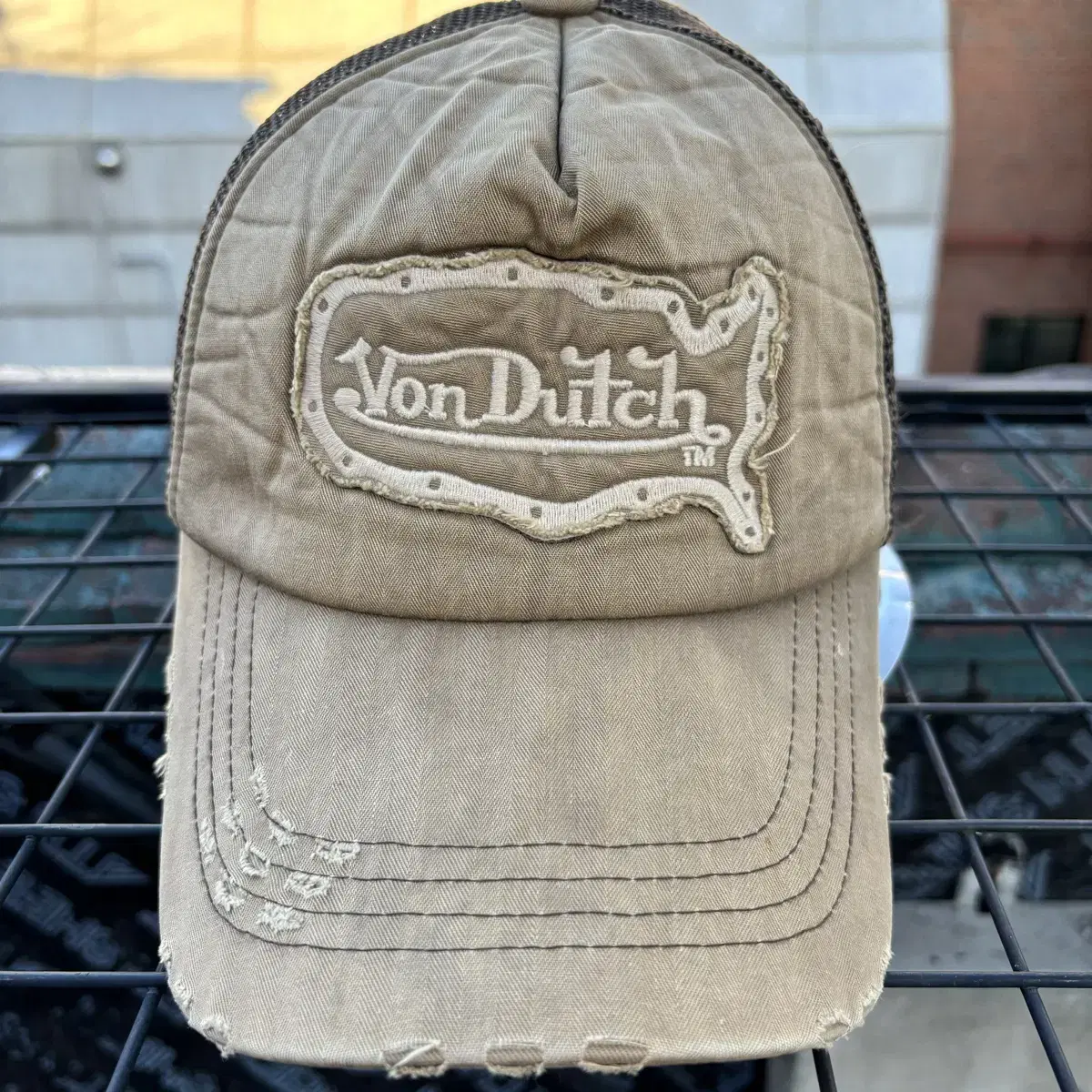 Von Dutch 본더치 빈티지 브라운 메쉬캡