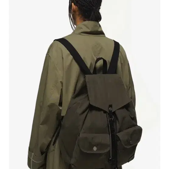 런던언더그라운드 Heavy cotton oversized backpack