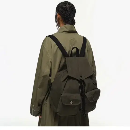 런던언더그라운드 Heavy cotton oversized backpack