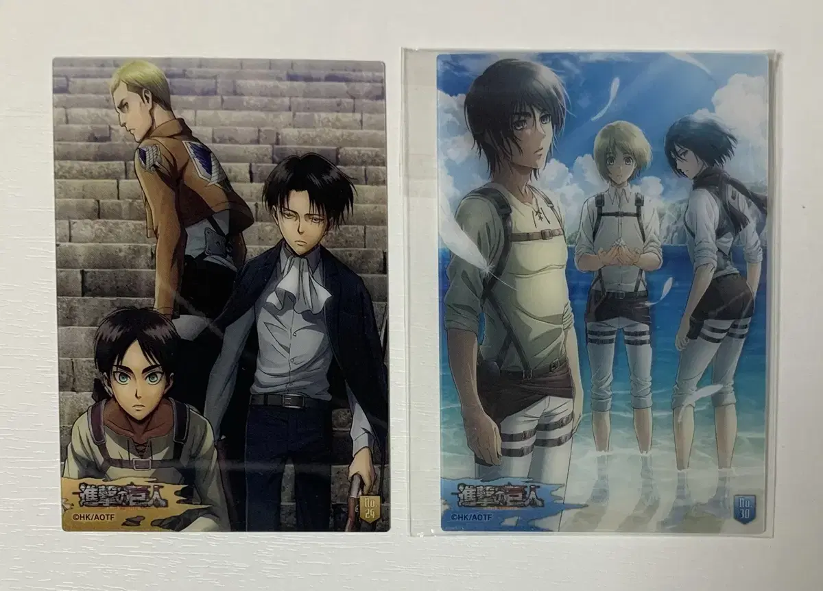 Attack on Titan Photo Card Clear Card Lvin Levi Armin