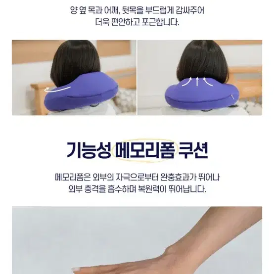 킨톤 U자 통풍 메모리폼 목베개