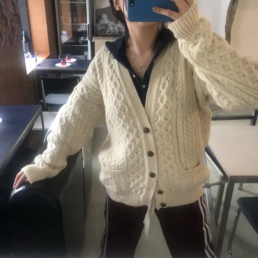 vintage cable knit 빈티지 케이블 꽈배기니트 가디건