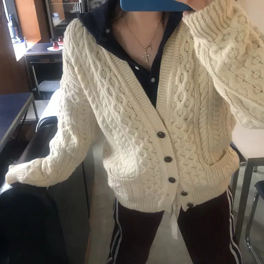 vintage cable knit 빈티지 케이블 꽈배기니트 가디건