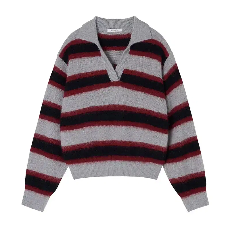 Toomuchtax striped knitted ls polo