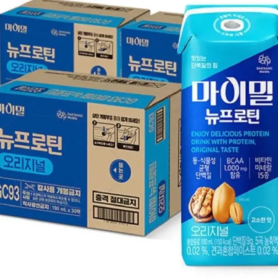 대상 마이밀 뉴프로틴 190ml 72개 단백질음료